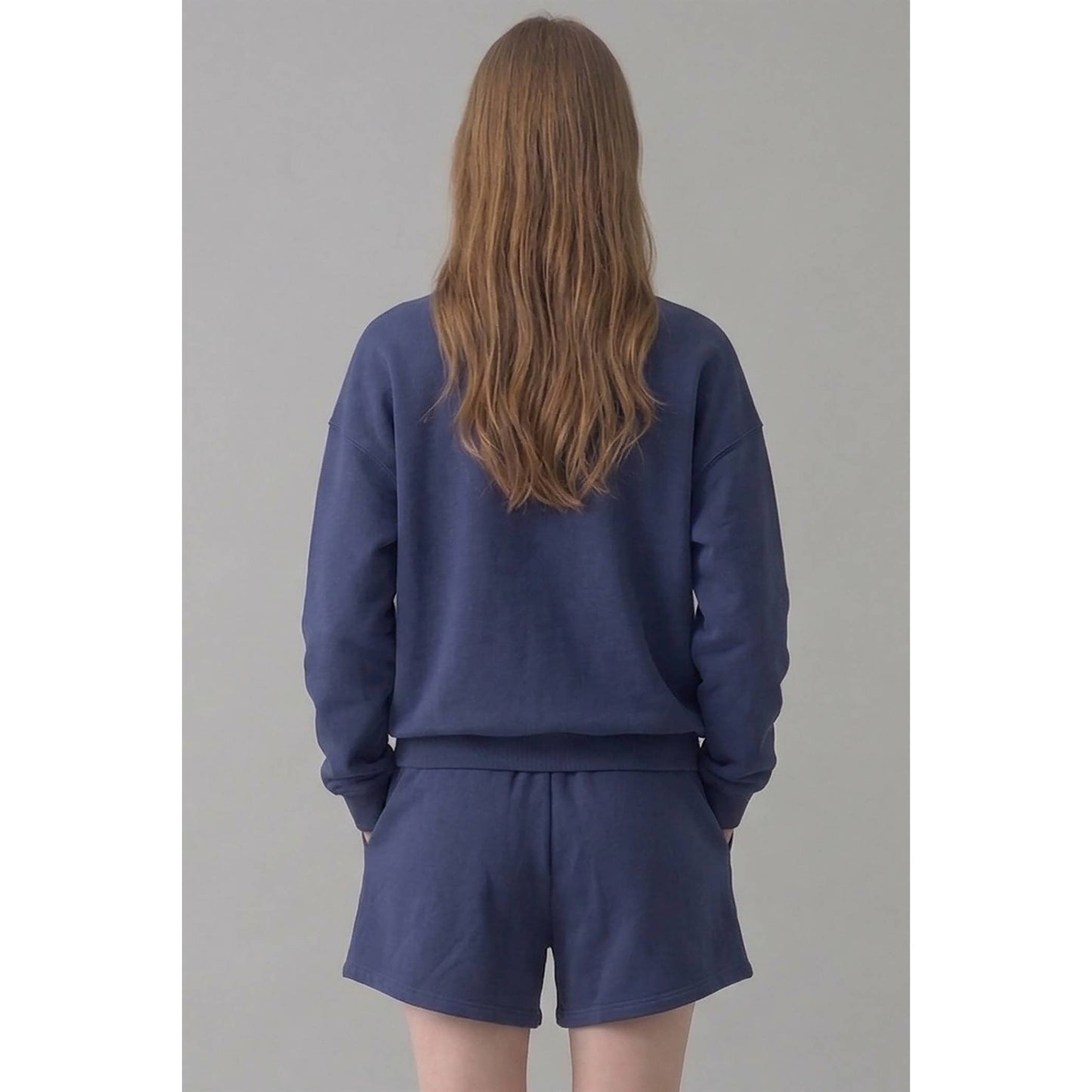 Cropped Cotton Terry Crewneck Sweatshirt
