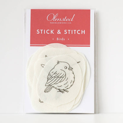 Bird Stick and Stitch Embroidery Patterns Set of 9