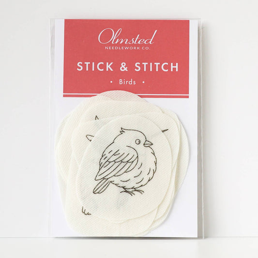 Bird Stick and Stitch Embroidery Patterns Set of 9