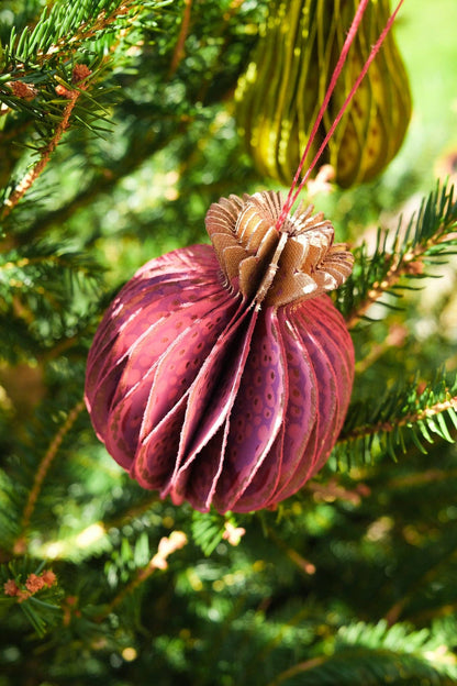 Pomegranate Honeycomb Paper Ornament