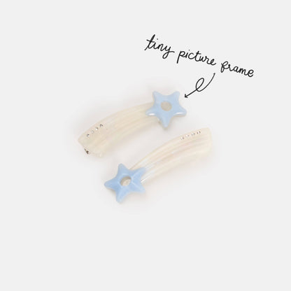 Shooting Star Photo Frame Hair Clips