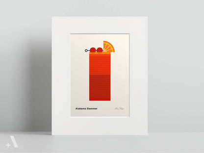 American Cocktails Illustrated Art Print