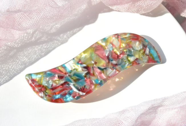 Wave French Acetate Barrette