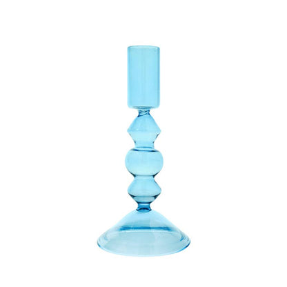 Wisteria Blue Glass Candleholder