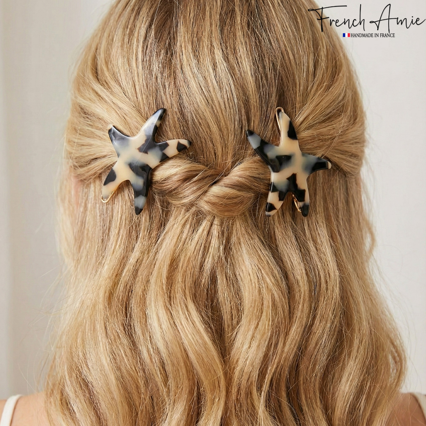 French Amie Starfish Acetate Hair Clip