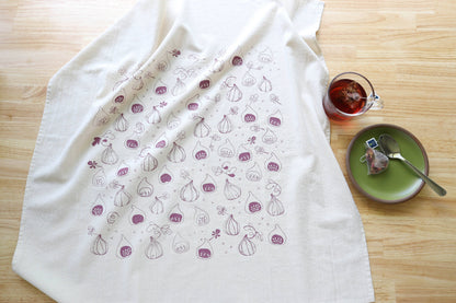 Fig, Handprinted Cotton Kitchen Towel