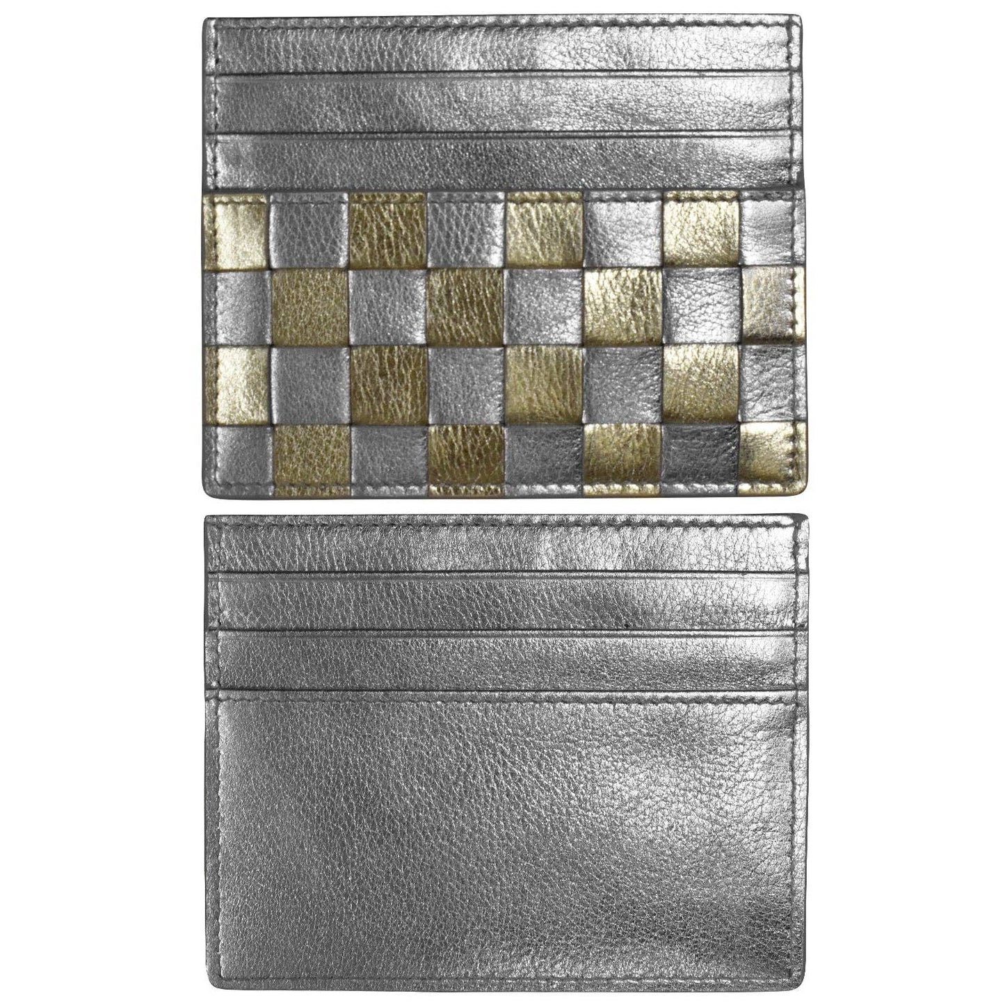 Leather Checkerboard Card Case