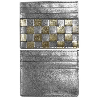 Leather Checkerboard Card Case