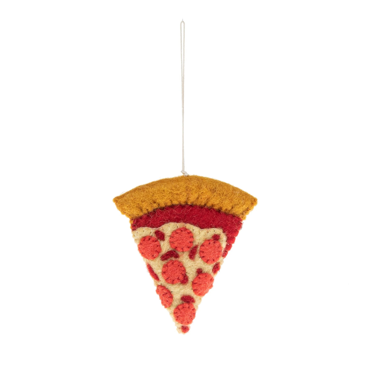 Felt Pizza Slice Christmas Ornament, NYC