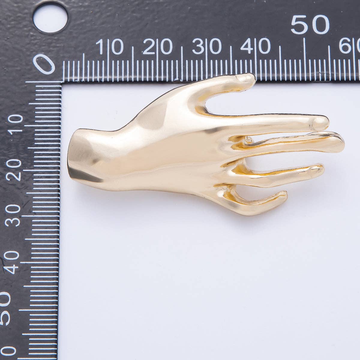 Gold Plated Hand Silhouette Brooch Pin