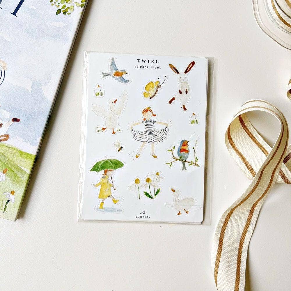 Twirl Watercolor Sticker Sheets