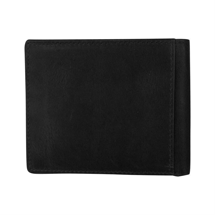 Chocolate Leather Bifold Wallet RFID Blocking Slim