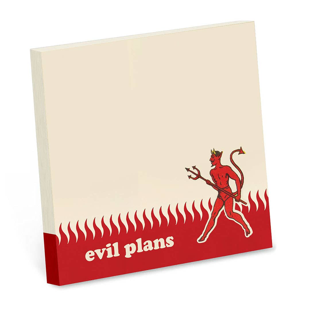 Evil Plans Sticky Note Pad