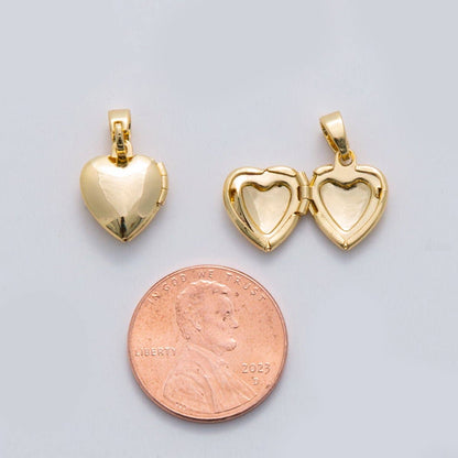 Minimalist Heart Locket Pendant Necklace