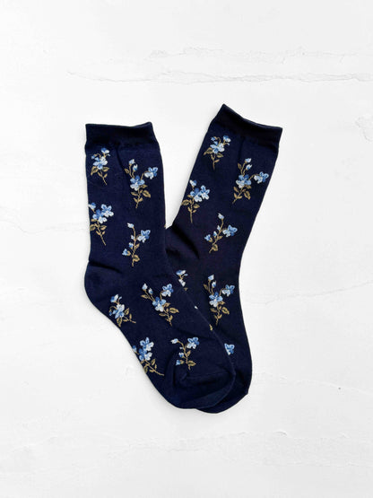 Vintage Style Floral Crew Socks