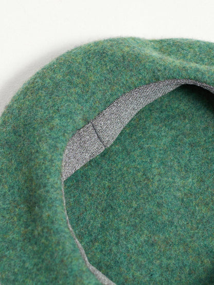 "Bon Chic" Wool Beret - Moss Green
