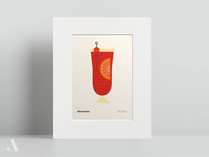 American Cocktails Illustrated Art Print