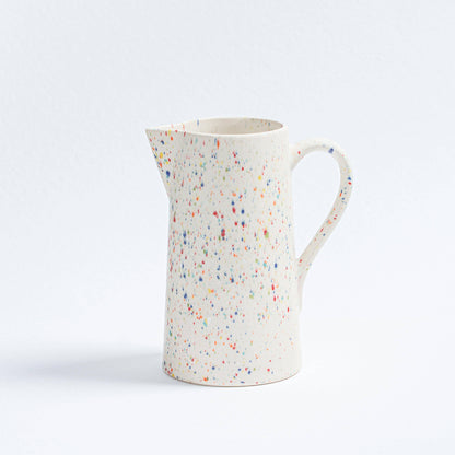 Handcrafted White Ceramic Pitcher