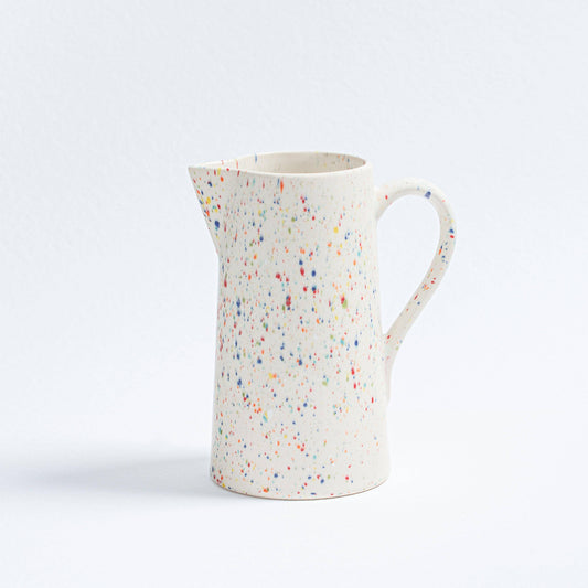 Handcrafted White Ceramic Pitcher