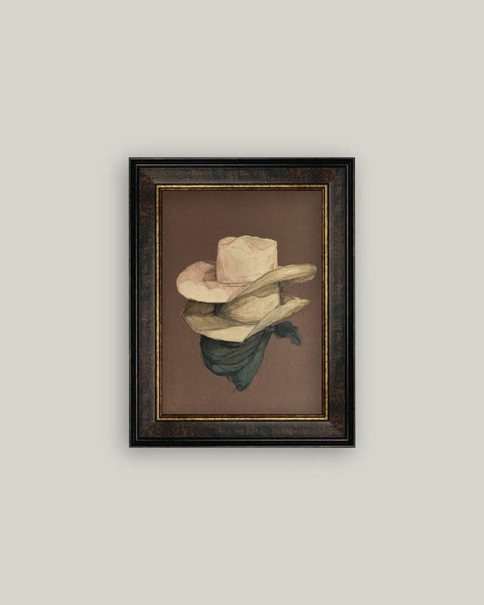 Stacked Hats Framed Fashion Wall Art