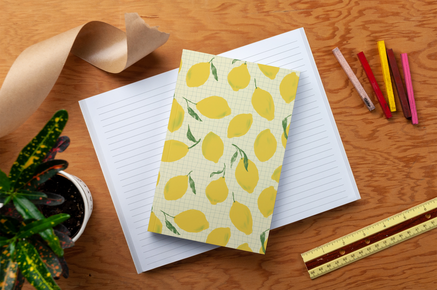Lemon Grid Bullet Notebook