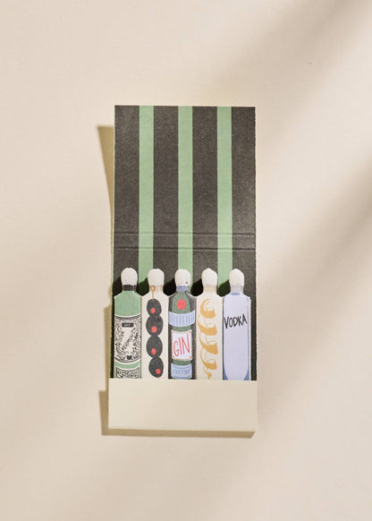 Martini Printed 10 Stem Matchbooks