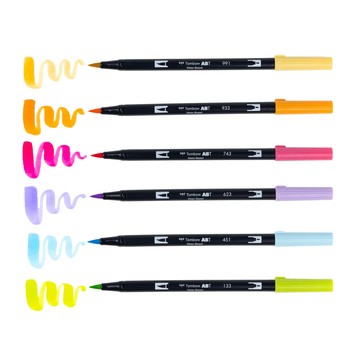 Tombow Dual Brush Pens, Yay Sorbet 6-Pack