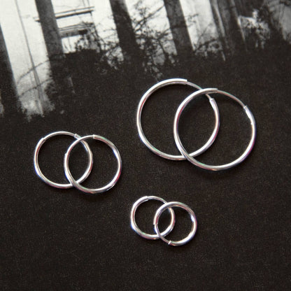 Recycled Sterling Silver Hoop Earrings