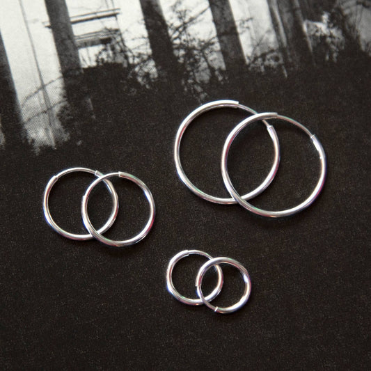 Recycled Sterling Silver Hoop Earrings