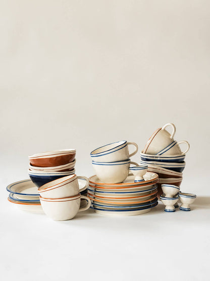 Striped Rim Ceramic Egg Cup