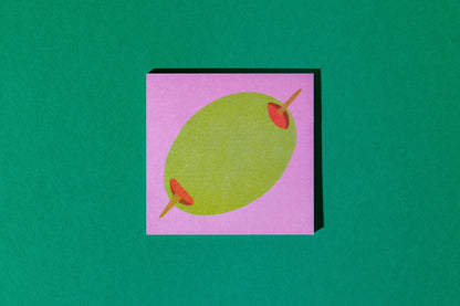 Olive Sticky Notes Pad