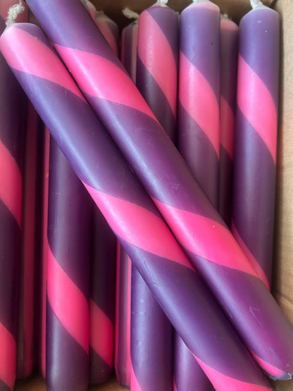 Twist Stripe Taper Candles