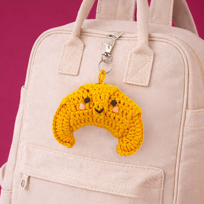 DIY Crochet Croissant Key Ring Kit