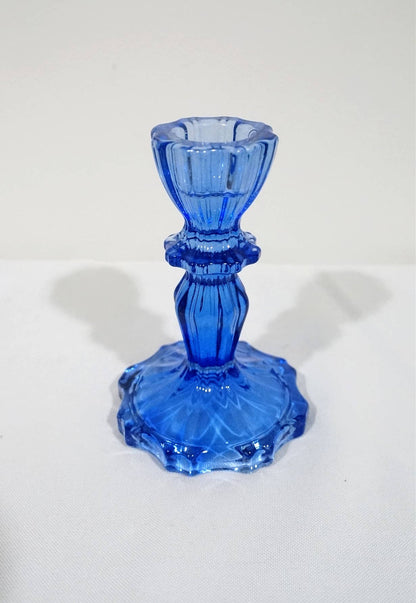 Glass Candlestick Holder, Taper Candle Stand