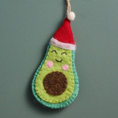 Jingle Bell Guac Felt Avocado Ornament