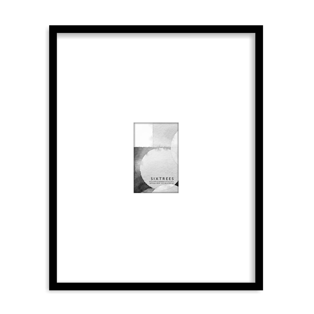 Matted Wood Picture Frame with Beveled Mat