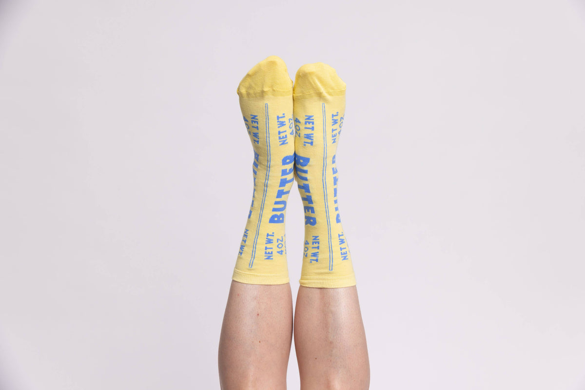 Butter Stick Crew Socks in Soft Combed Cotton