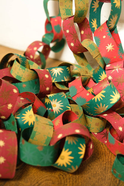 Festive Paper Chain Kit 160 Strips Recycled Paper