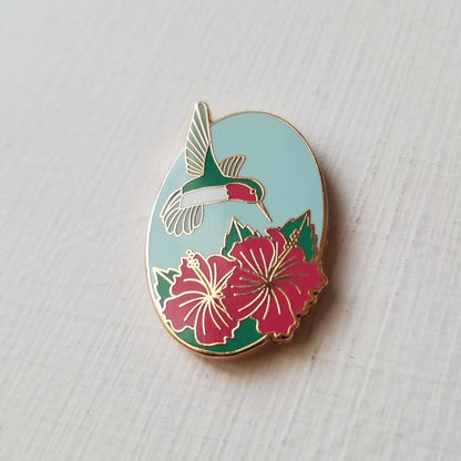 Hummingbird Enamel Needle Minder