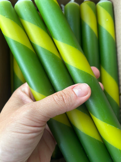 Twist Stripe Taper Candles