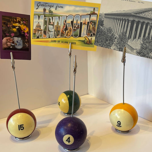 Vintage Billiard Ball Photo Holder