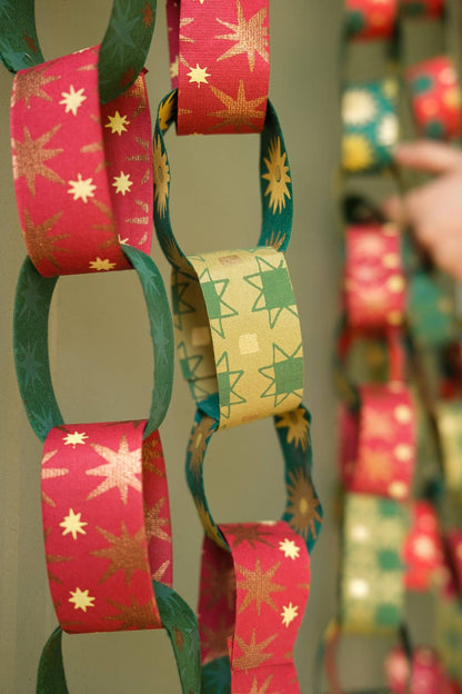 Festive Paper Chain Kit 160 Strips Recycled Paper
