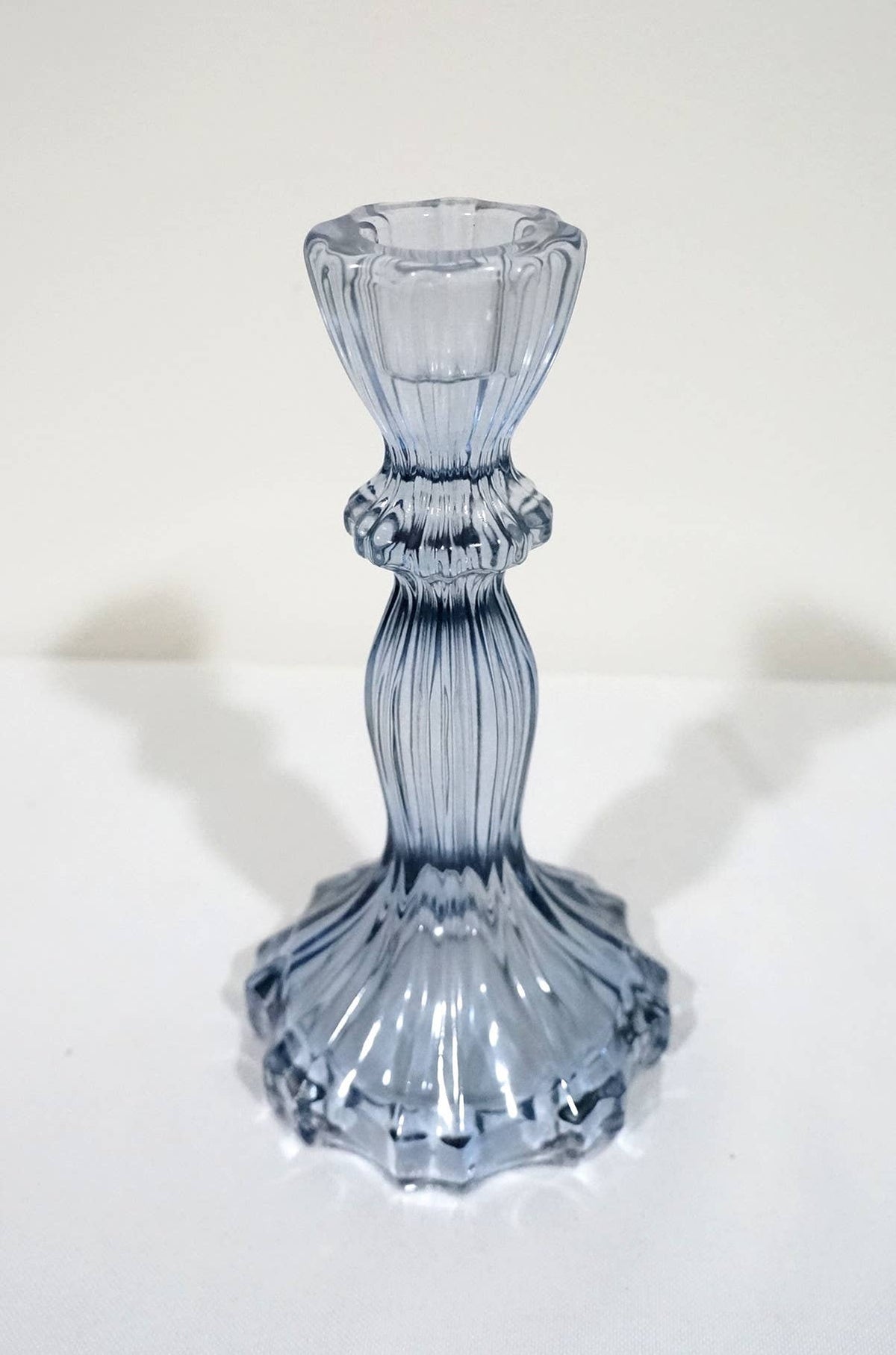 Glass Candlestick Holder, Taper Candle Stand