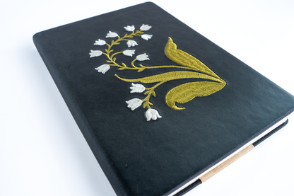 Lily of the Valley Embroidered Hardbound Notebook