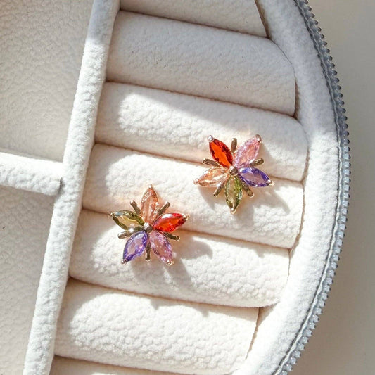 Star Gemstone Stud Earrings
