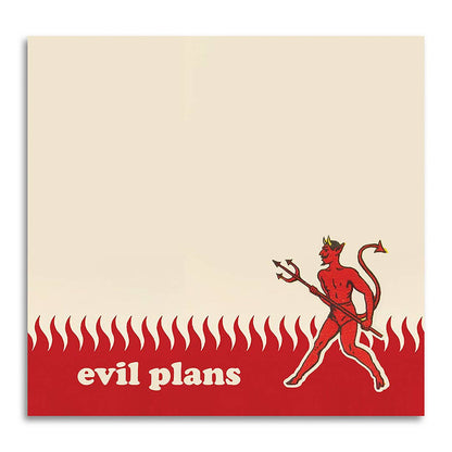 Evil Plans Sticky Note Pad