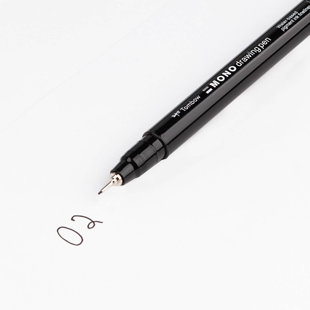Tombow MONO Black Drawing Pen Six Tip Sizes