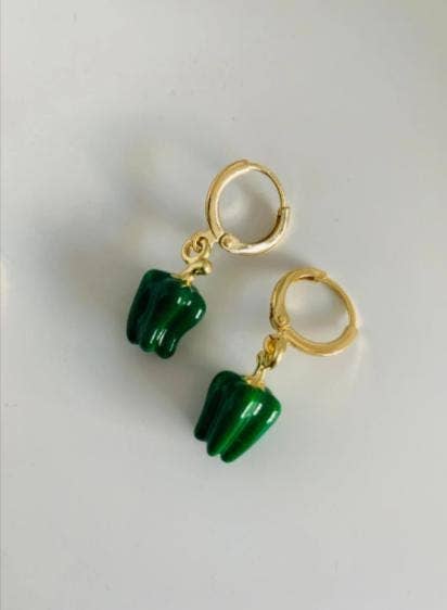 Lightweight Green Pepper Earrings