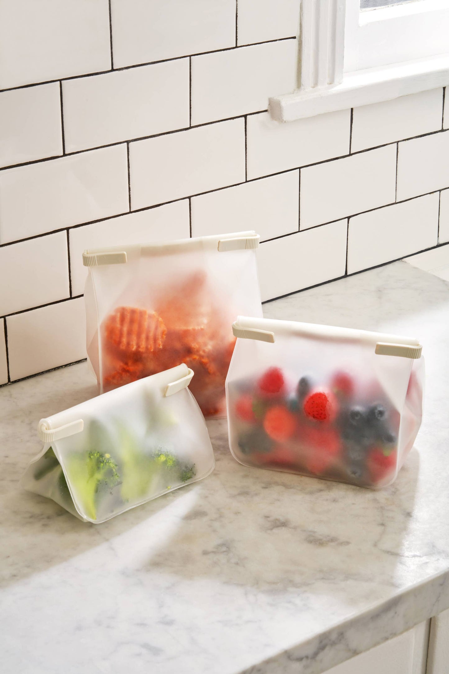 Reusable Roll Tight Storage Bags : Set of 3