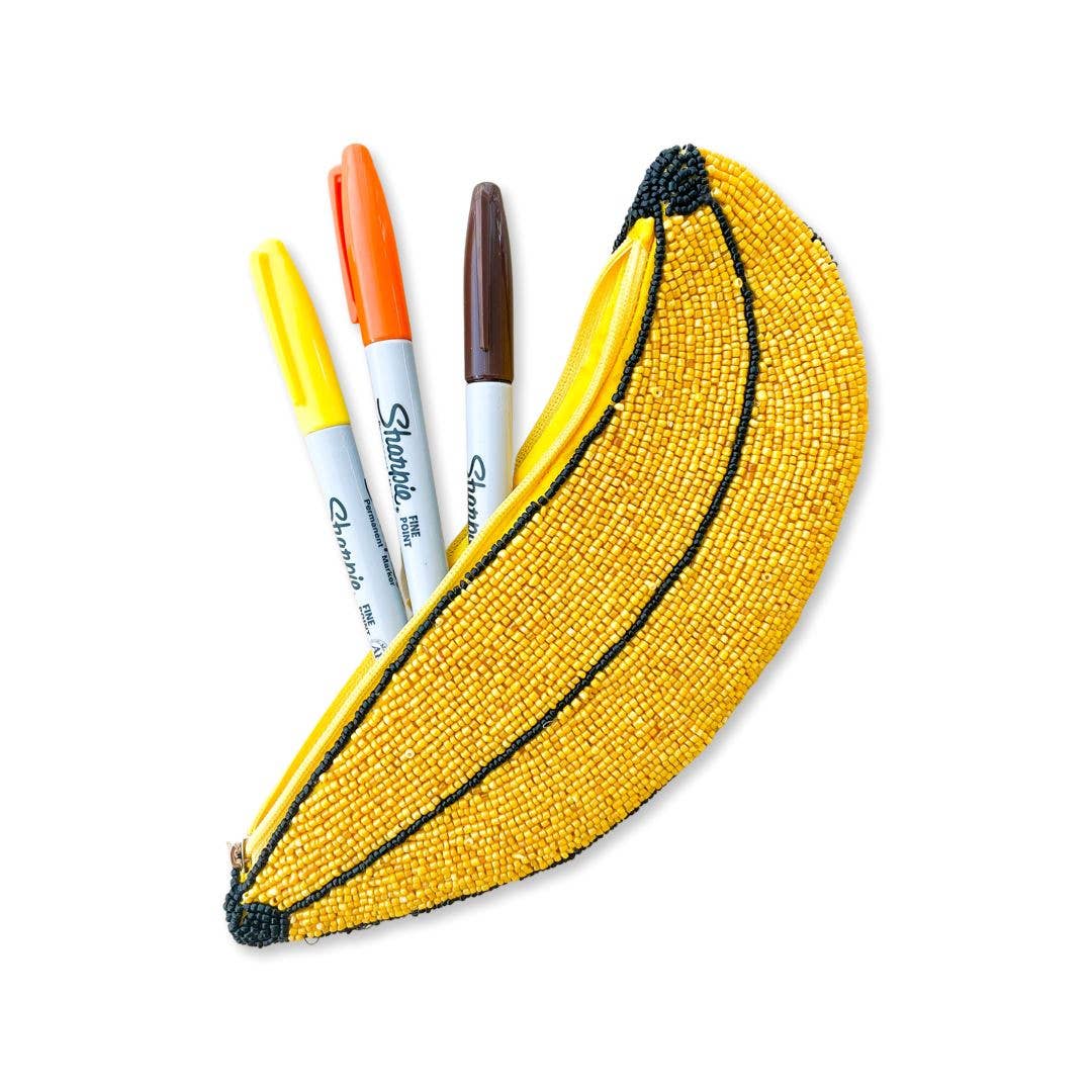 Beaded Banana Pouch